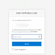 Verification code request form